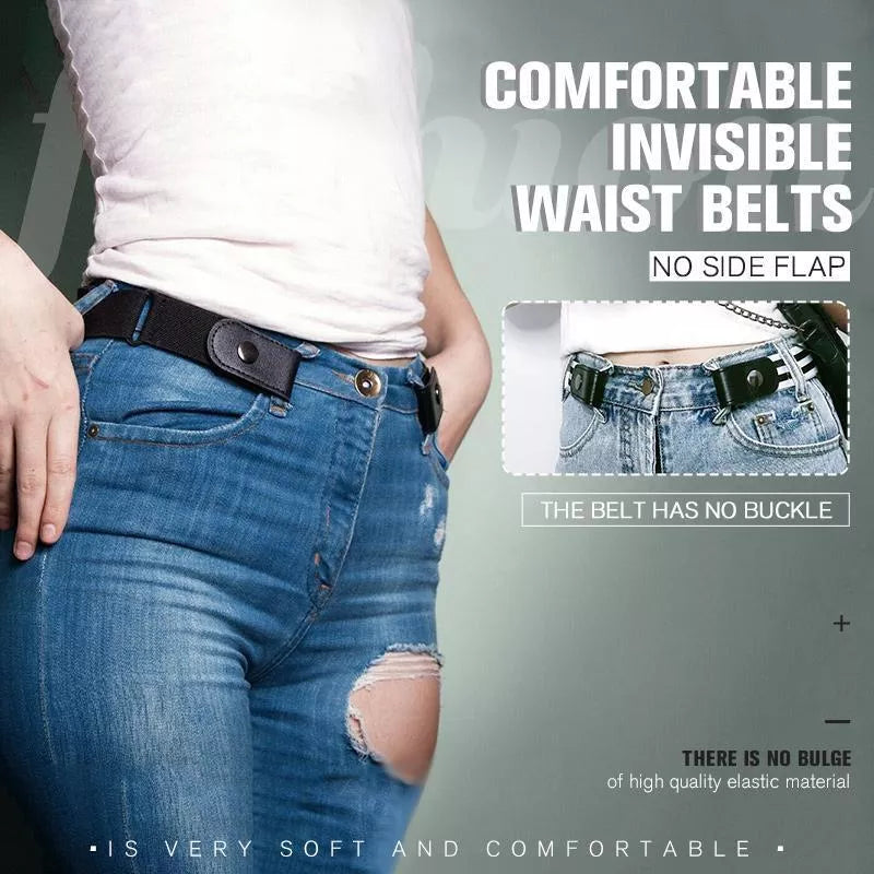 🔥High-Quality Invisible Elastic Waist Belt: No Buckle, Comfortable, Stretchy