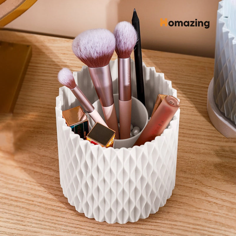 Makeup Brush Organizer Holder Rotate Base - NightBug.pk