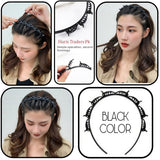 Multipurpose Korean Style Double Clip Non-Slip Hair Band (Pack of 3) - NightBug.pk