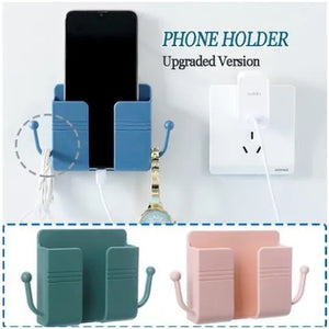 Wall Mounted Double Side Hook Phone Holder (Pack of 2)