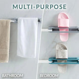 Portable Multipurpose Towels & Slippers Holder Rack - NightBug.pk