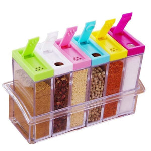 Multicolor Masala Storage Box (Pack of 6 Pcs)