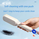 One-Push Self-Cleaning Hair Comb - NightBug.pk