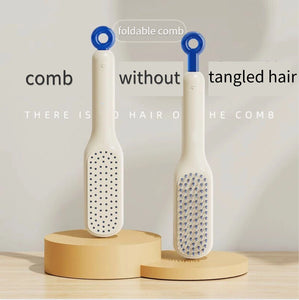 One-Push Self-Cleaning Hair Comb - NightBug.pk