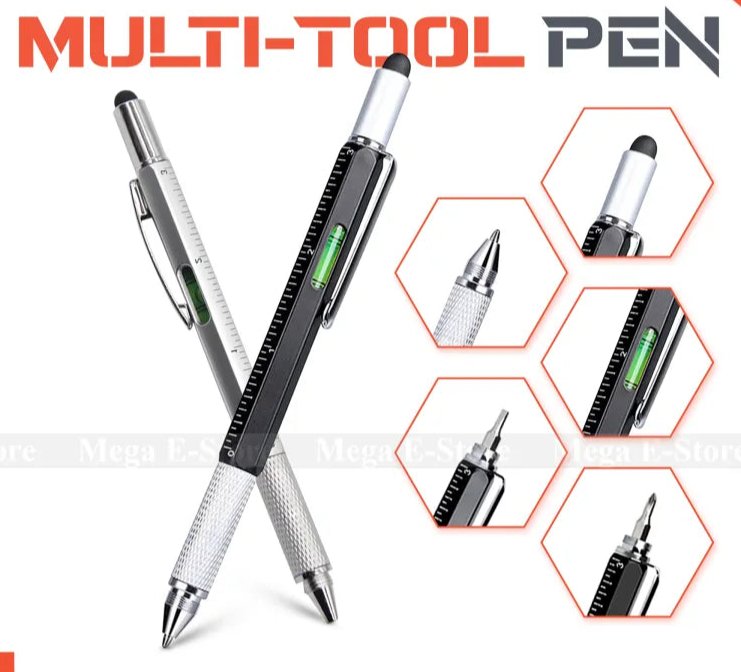 7 In 1 Multifunction Ballpoint Pen - NightBug.pk