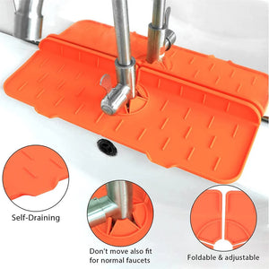 Multi-Purpose Silicone Faucet Draining Mat - NightBug.pk